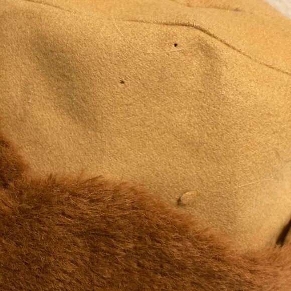 Vintage Pendleton Hat Brown Fur Trim Wool Aviator (Medium) - Picture 4 of 11